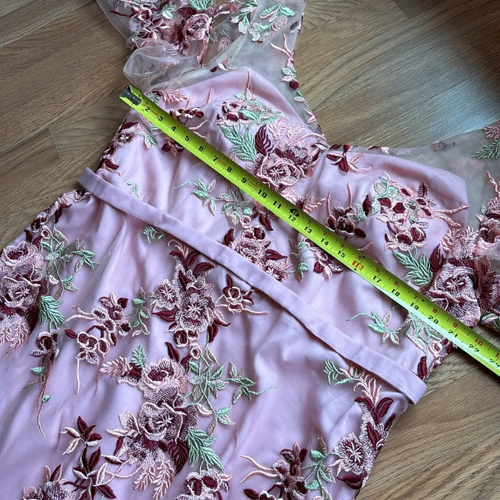 NWDT J.J.’s House, romantic pink embroidered special occasion dress. Size 2X. - Picture 14 of 16